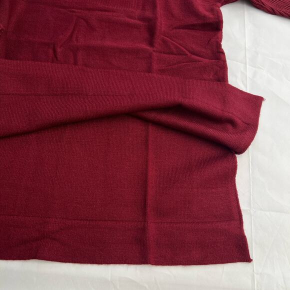 Niubia Women's Oversized Batwing long Sleeve turtleneck Red Wine Sweater S - Picture 7 of 8